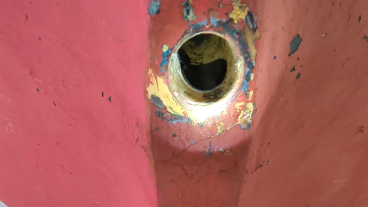 Another view of said epoxy graphite mix